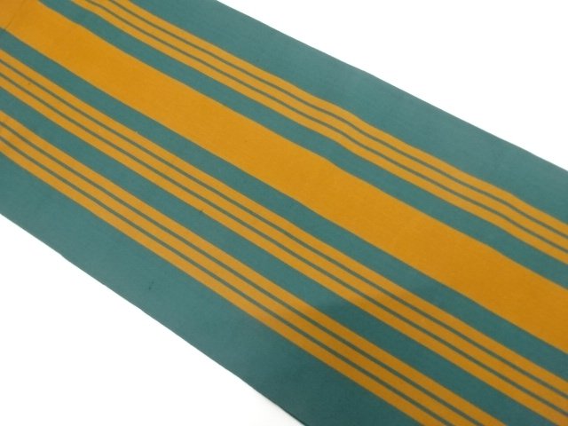 JAPANESE KIMONO / ANTIQUE STRIPED PATTERN WOVEN FULL-WIDTH FUKURO OBI 